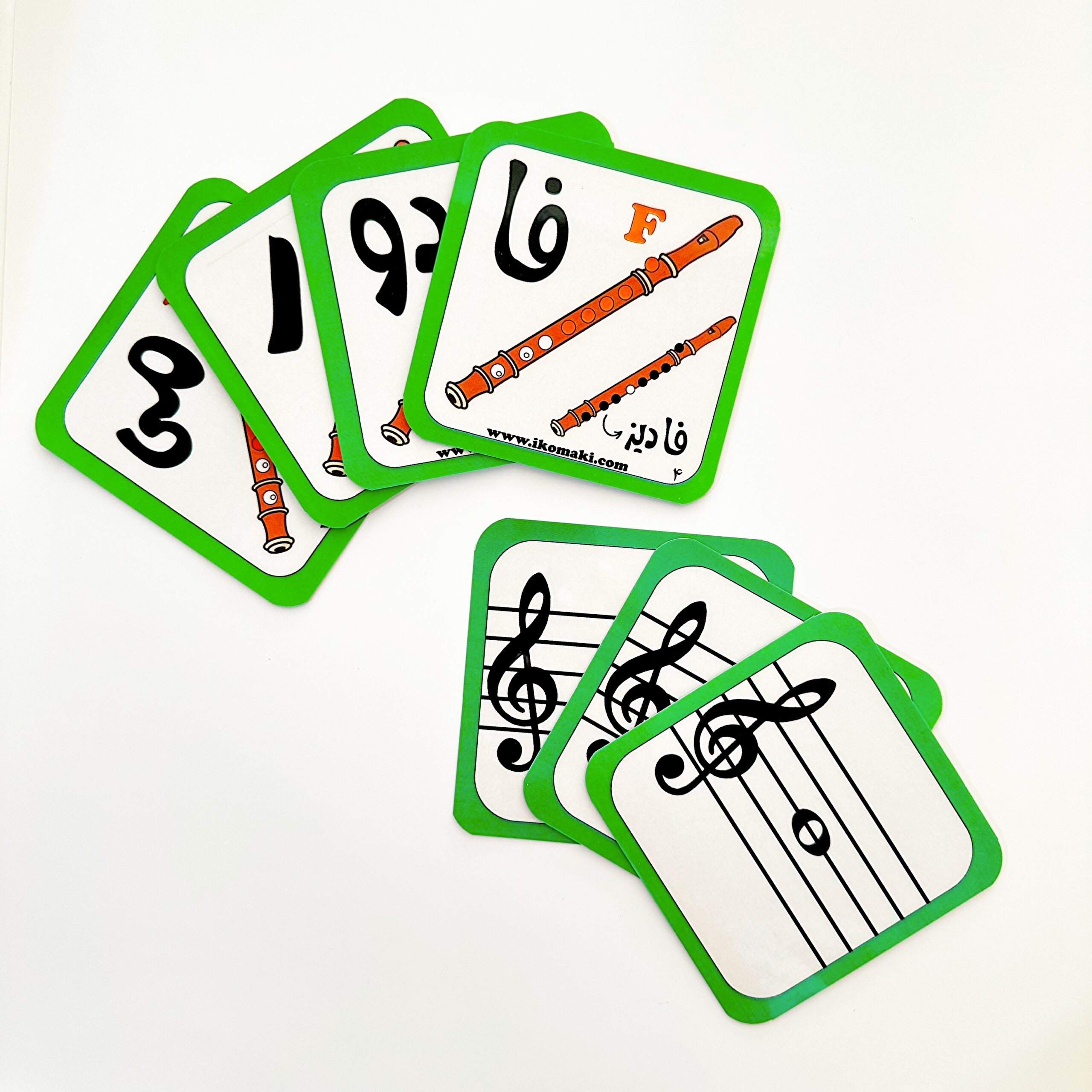 فلش کارت فلوت ریکوردر ( لمینت )